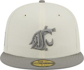 Men's New Era Stone/Black Washington Nationals Chrome 59FIFTY Fitted Hat