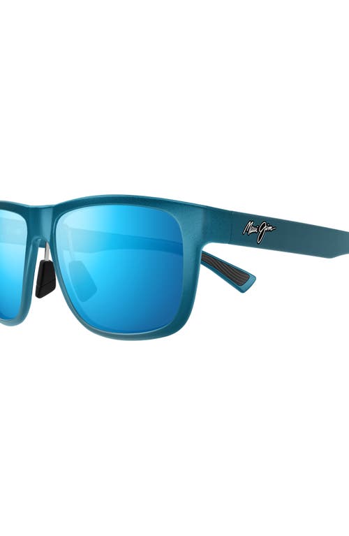 Maui Jim Puakea 57mm Polarizedplus2® Square Sunglasses In Blue/blue Hawaii