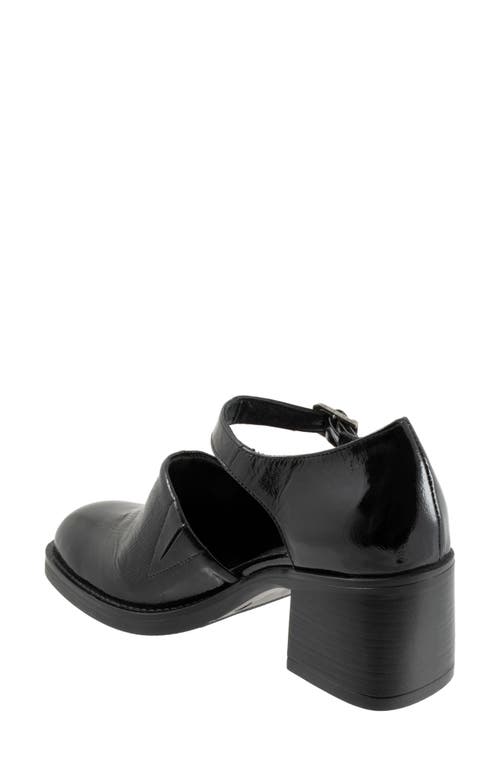 Bueno Rita Block Heel Pump In Black Patent