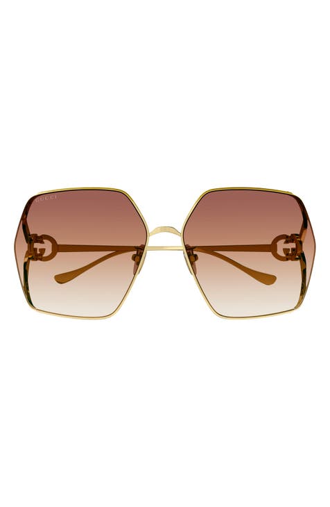 64mm Gradient Oversize Square Sunglasses