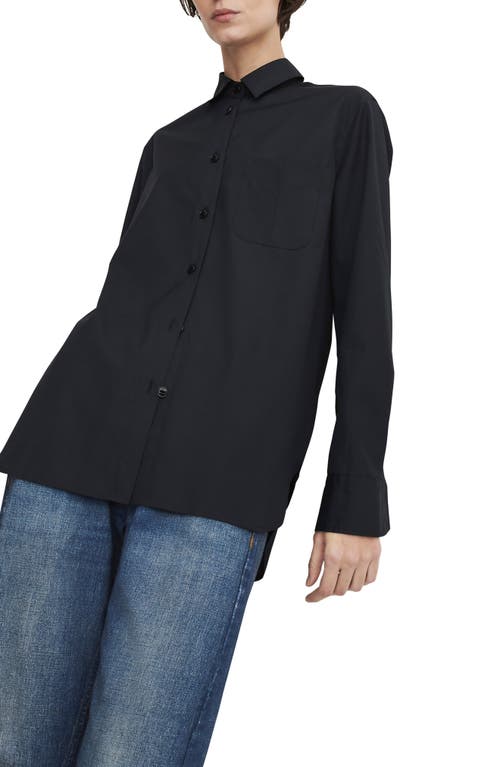 Rag & Bone Icons Maxine Cotton Poplin Button-up Shirt In Black