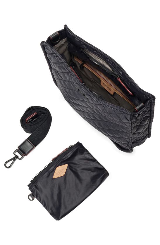 Shop Mz Wallace Box Quilted Nylon Crossbody Bag In Black
