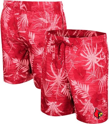 Men's Colosseum Red Louisville Cardinals What Else is New Swim Shorts