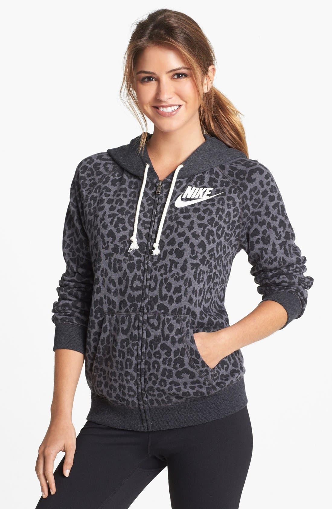 Nike 'Rally' Cheetah Print Full Zip 