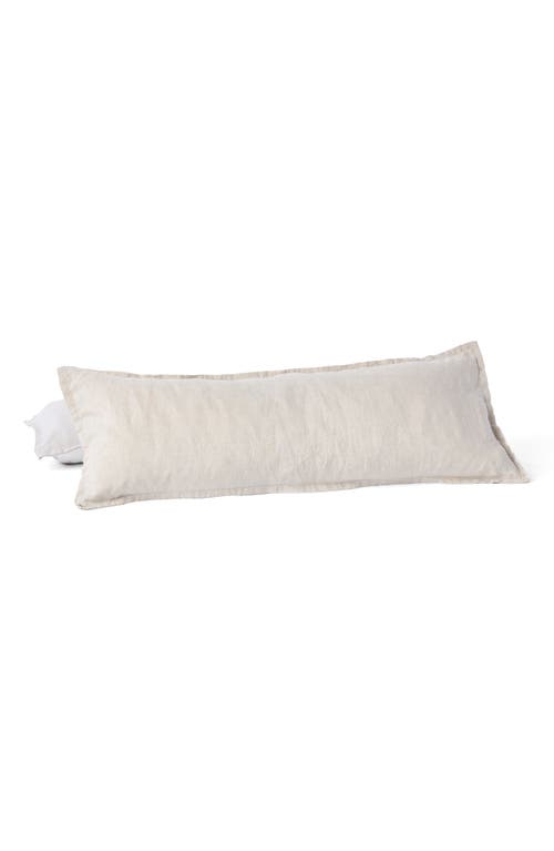 Coyuchi Relaxed Organic Linen Lumbar Pillow in Natural Chambray