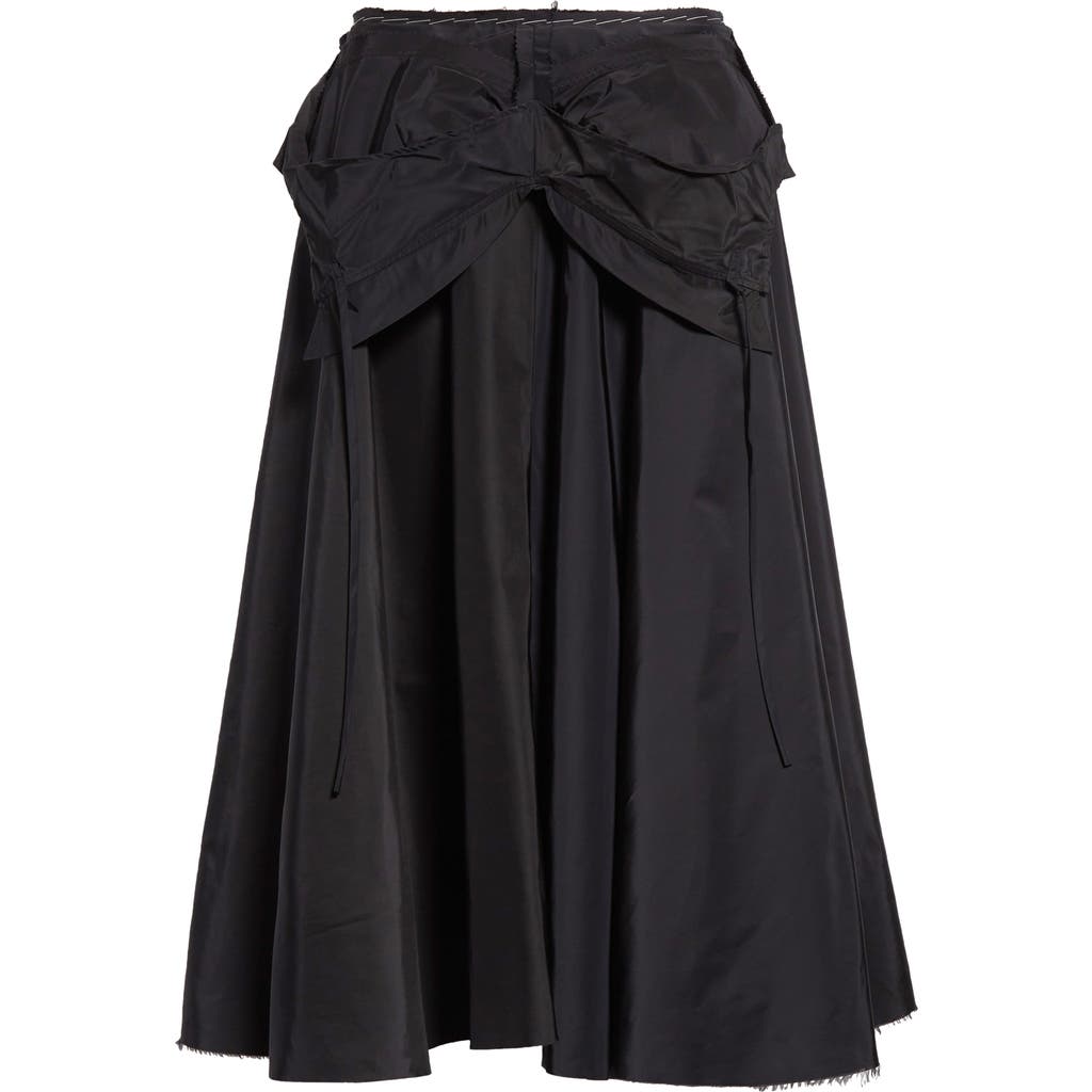 Maison Margiela Deconstructed-waist Nylon Midi Skirt In Black
