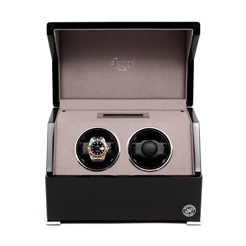 Shop Rapport London Perpetua Duo Watch Winder In Ebony