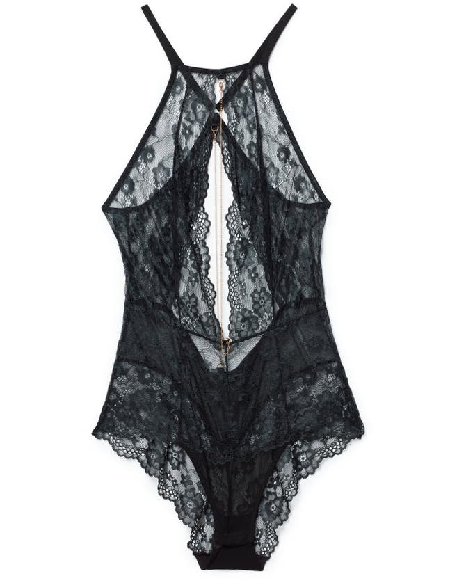 Shop Adore Me Renetta Lace Bodysuit Lingerie In Black