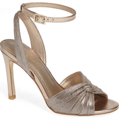 Pelle Moda Estelle Knotted Sandal, Metallic