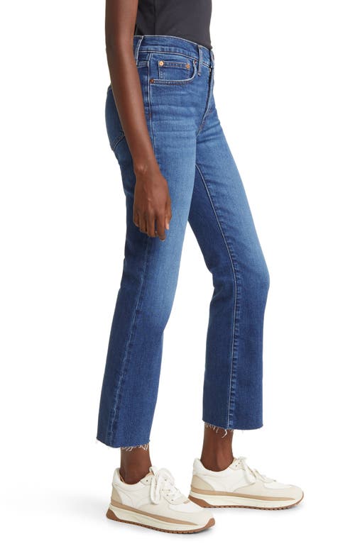 Madewell Kick Out Raw Hem Crop Jeans In Brinton Wash