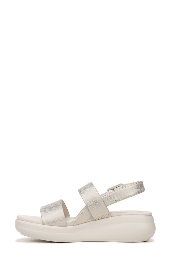 Naturalizer Coast Slingback Platform Sandal In Gold Faux Leather