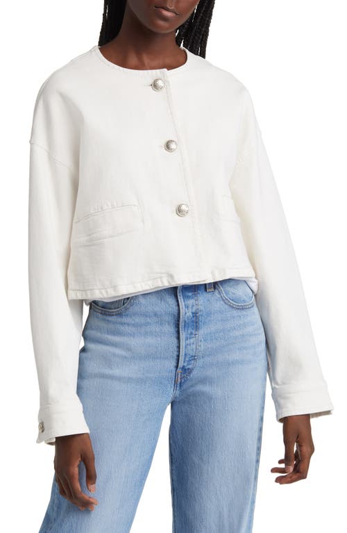 XÍRENA Paley Stretch Cotton Twill Jacket in Dovecote at Nordstrom, Size Small