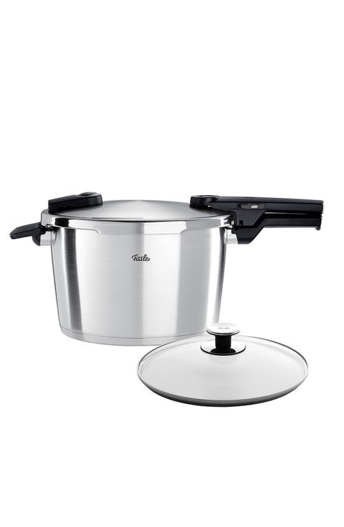 Fissler Vitaquick Premium Pressure Cooker Set And Glass Lid In Stainless Steel