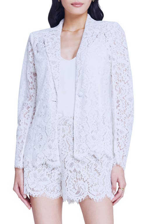 L'AGENCE Clementine Lace Blazer in White