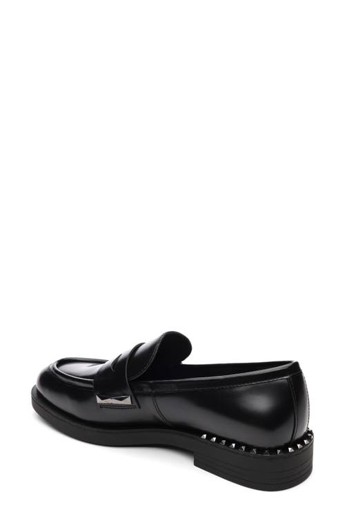 Shop Ash Whisper Stud Penny Loafer In Black