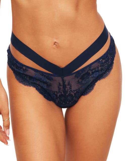Shop Adore Me Olisa Thong Panties In Dark Blue
