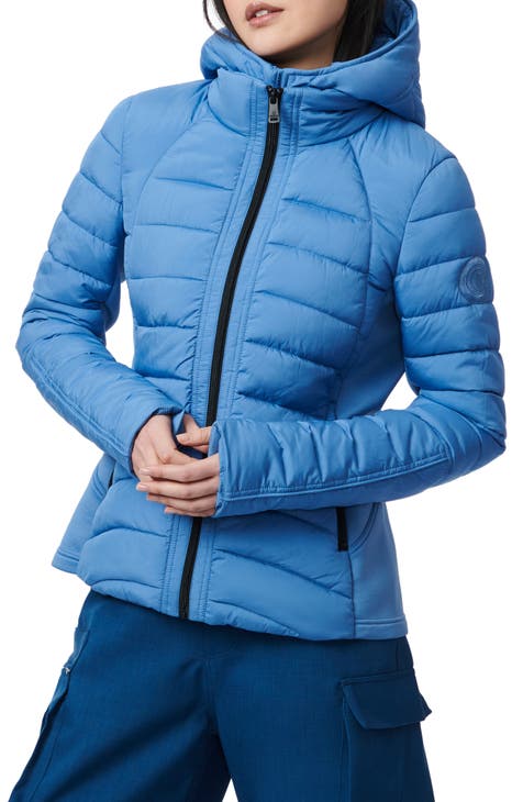 NWT Bernardo Powder Blue Diamond purchases Quilted Puffer Jacket