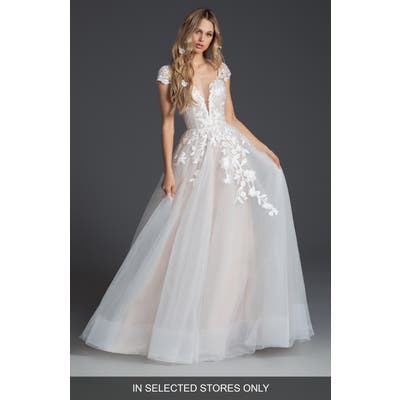 Blush By Hayley Paige Theo Tulle Ballgown Wedding Dress, Size IN STORE ONLY - Ivory