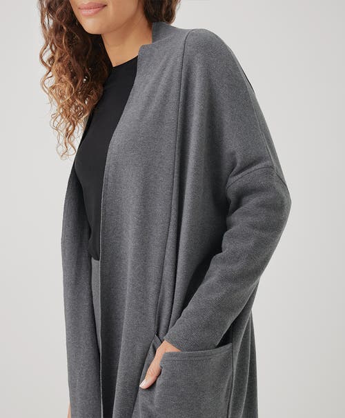 Pact Organic Cotton Airplane Cardigan In Medium Grey Heather