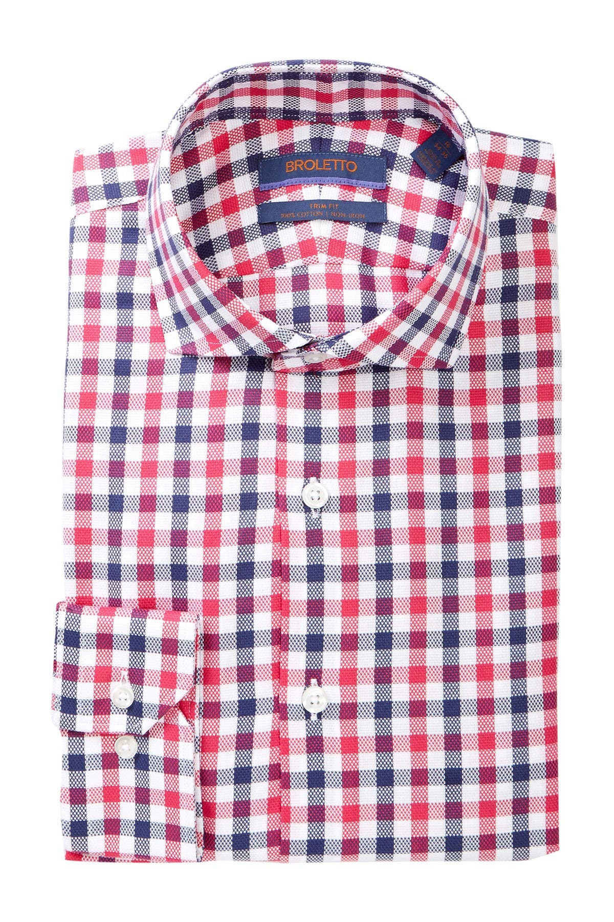 broletto trim fit dress shirt