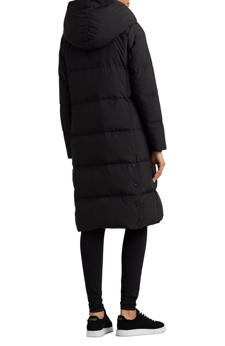 Lauren Ralph Lauren Pillow Hood Longline Down & Feather Jacket Nordstrom
