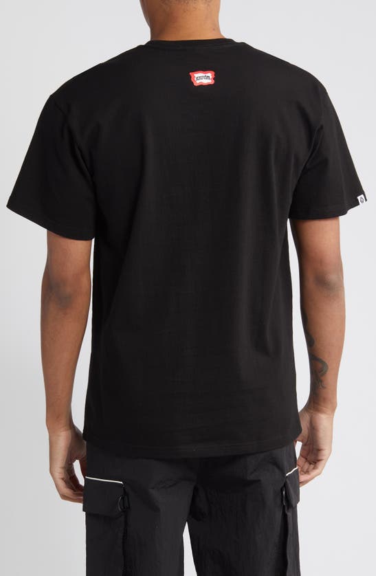 Shop Icecream Eight-ball Cotton Graphic T-shirt In Black