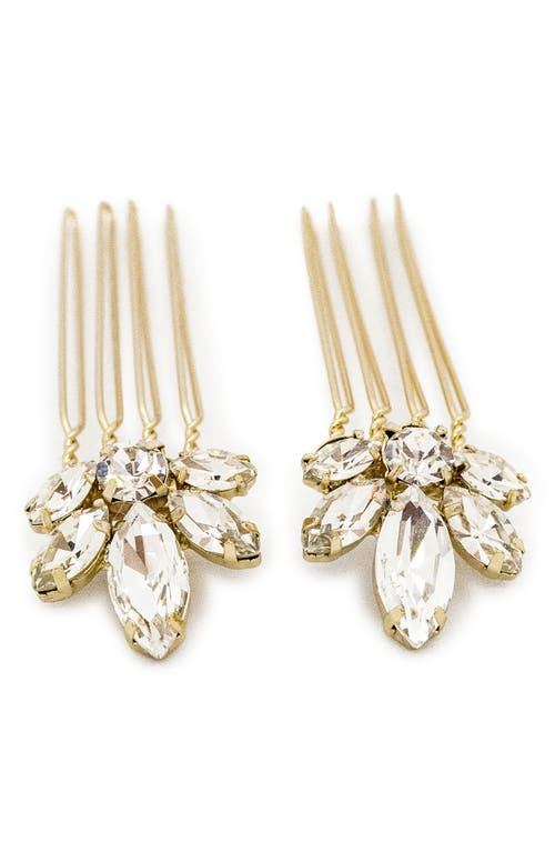 Brides & Hairpins Kenji Set of 2 Crystal Combs in Gold at Nordstrom