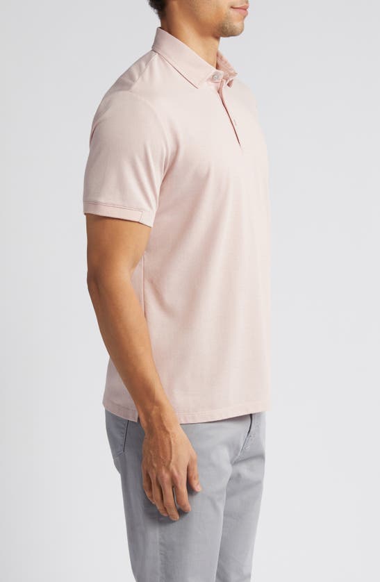 Shop Robert Barakett Texture Polo In Coral