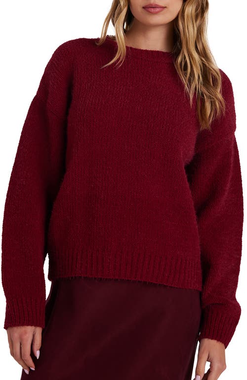 Shop Bella Dahl Drop Shoulder Sweater In Deep Plum