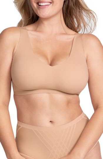 HONEYLOVE LiftWear Sand Beige Wireless V-Neck Smoothing Bra Size 3X NWT -  $40 New With Tags - From Emma
