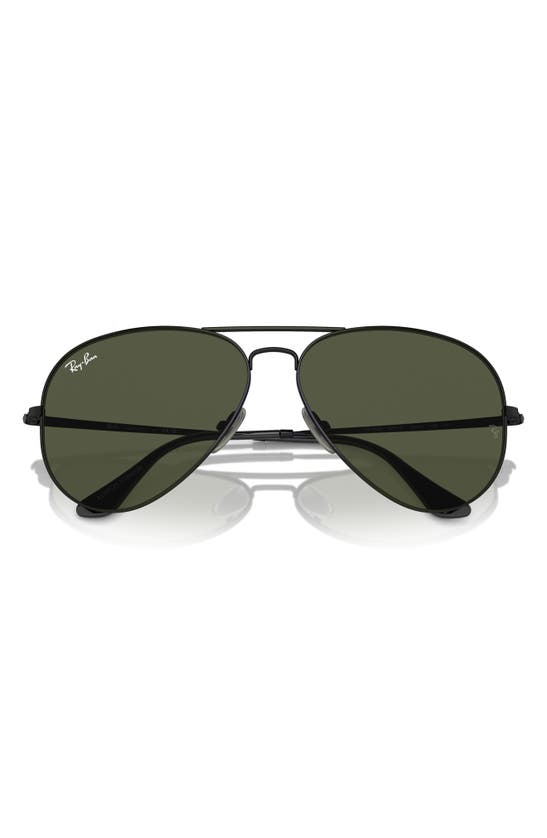 Ray Ban 58mm Pilot Aviator Sunglasses In Black