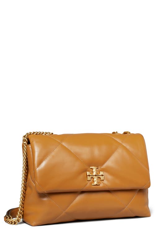 Shop Tory Burch Kira Diamond Quilted Leather Convertible Shoulder Bag In Tan