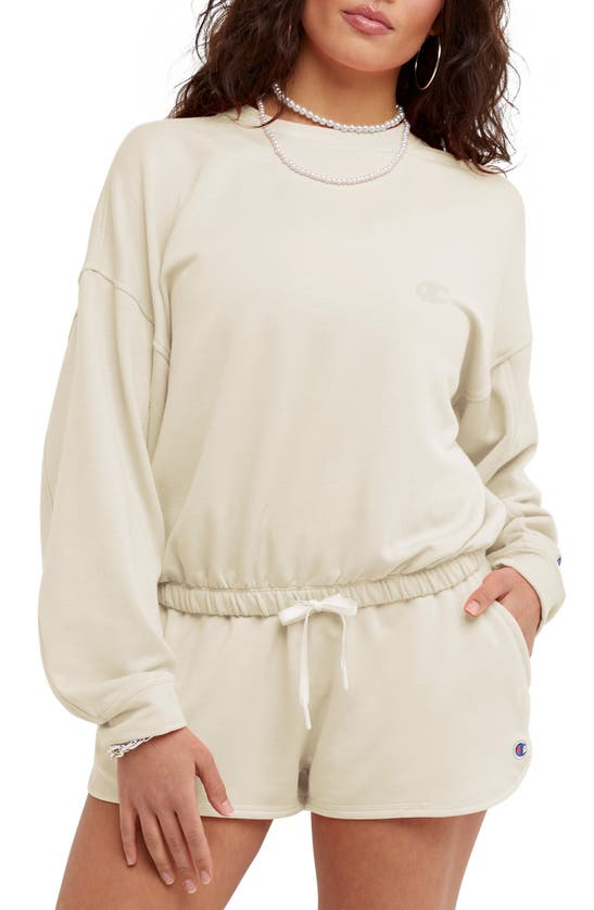 Champion Soft Touch Drawstring Sweatshirt In Natural