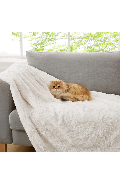 Ugg(r) Adalee Faux Fur Throw Blanket In Natural