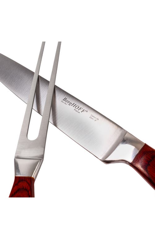 Berghoff The Pakka Steak Knife & Carving Knife 9-piece Set In Brown