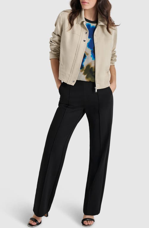 Shop Dkny Crop Trucker Jacket In Trench