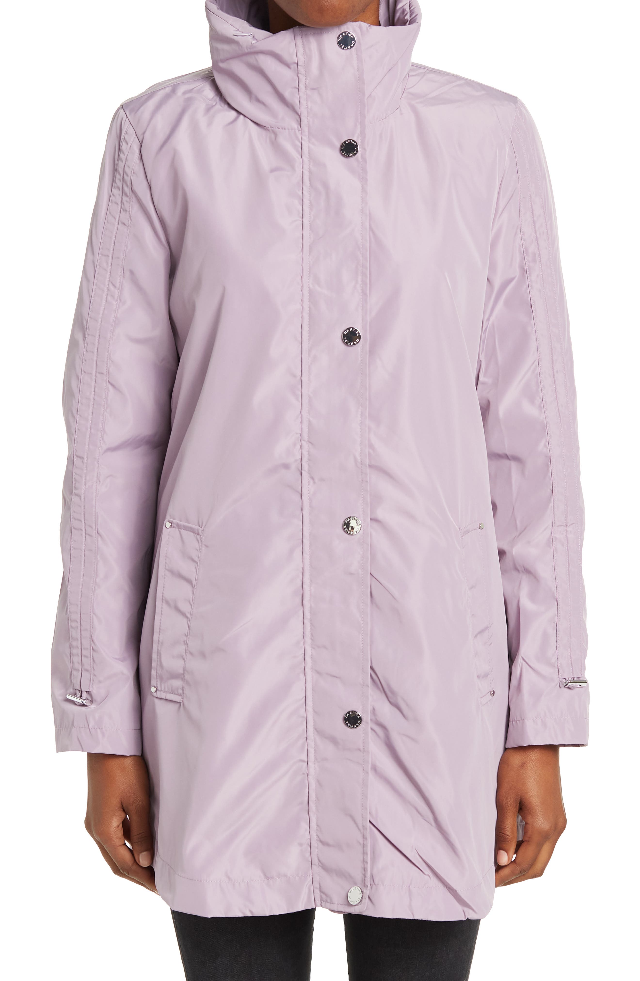 via spiga water resistant hooded raincoat