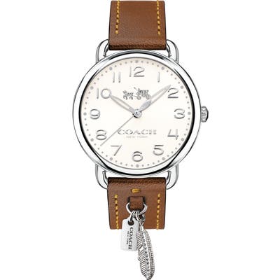 Coach Delancey Leather Strap Watch,