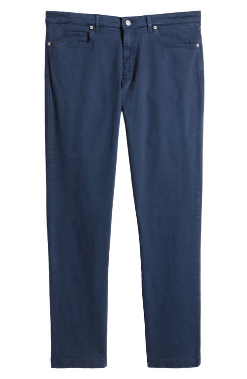 Shop Jack Victor Jackie 5-pocket Stretch Cotton Pants In Navy