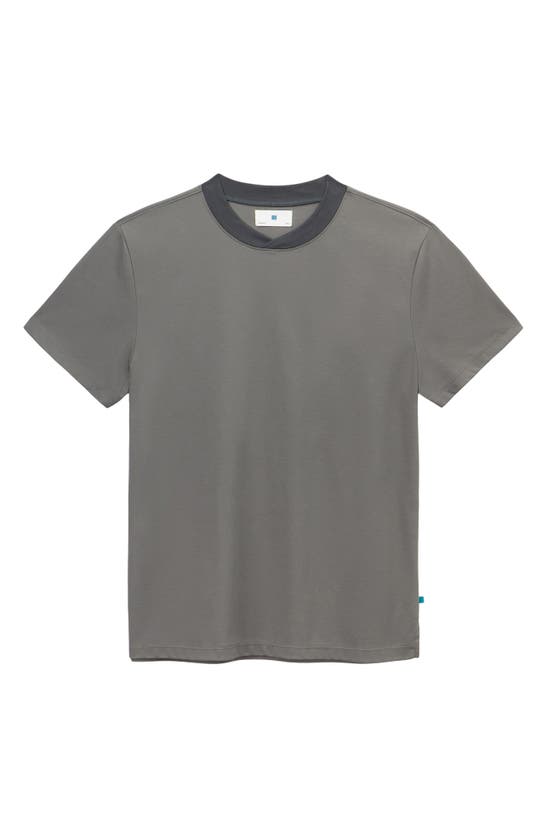 Jason Scott Raymond Crewneck Pima Cotton T-shirt In Pewter