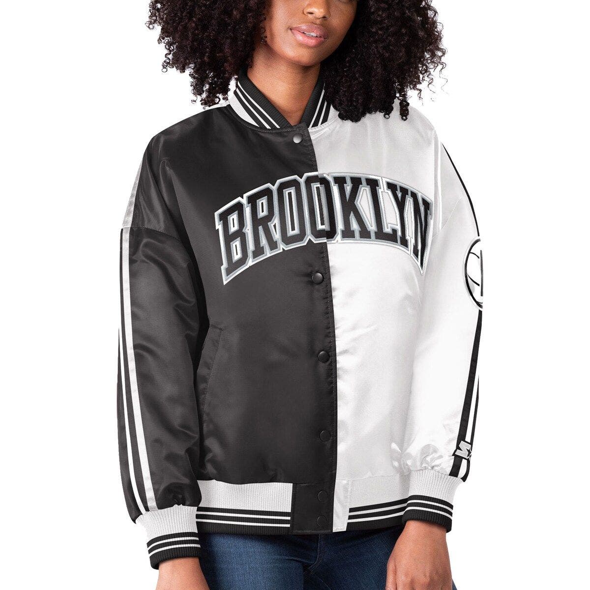 brooklyn nets baseball jacket