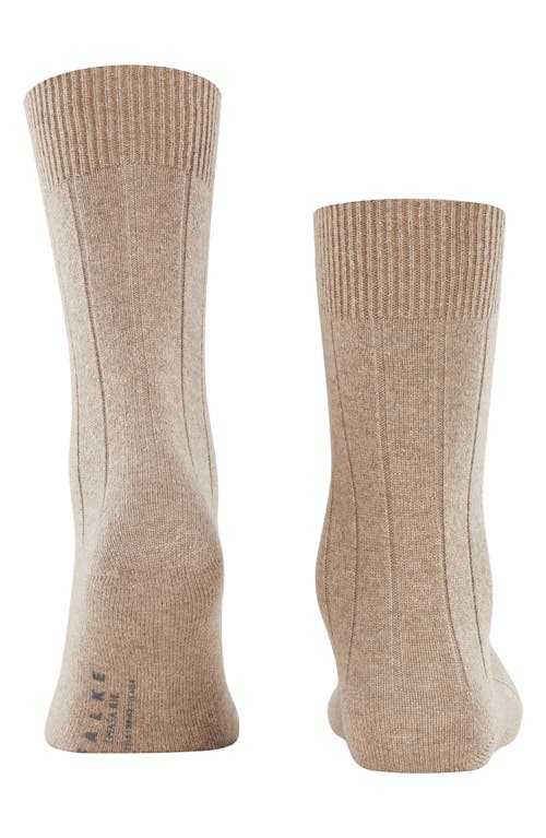 Shop Falke Lhasa Wool & Cashmere Dress Socks In Nutmeg Melange