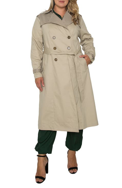Women S Mid Length Trench Coats Nordstrom, Tan Trench Coat Women S Plus Size