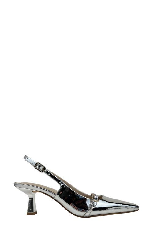 Yosi Samra Kate Slingback Pump In Silver