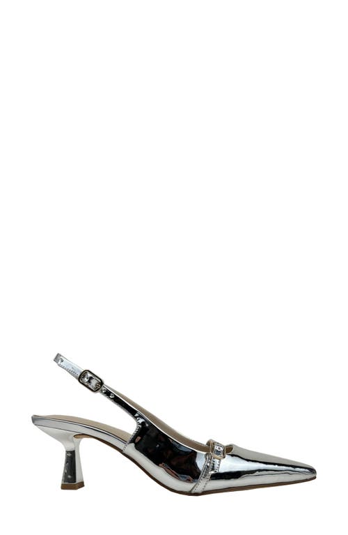 Shop Yosi Samra Kate Slingback Pump In Silver