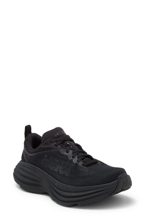 Shop Hoka Bondi 8 Running Shoe In Black/black