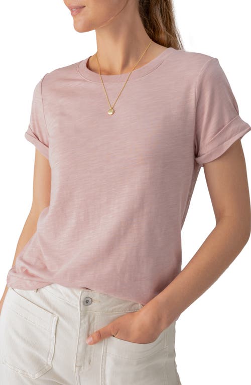 Sanctuary Perfect Roll Sleeve Cotton T-Shirt at Nordstrom,