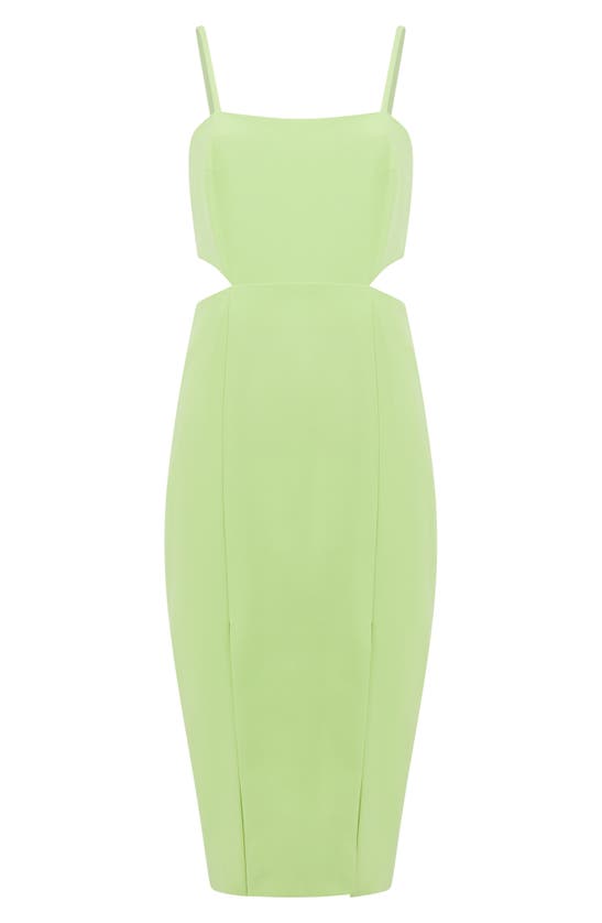 Shop French Connection Echo Cutout Body-con Dress In Sharp Green