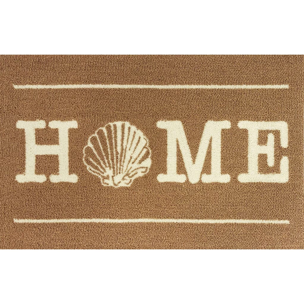 R16 Home Home Shell Doormat In Tan White