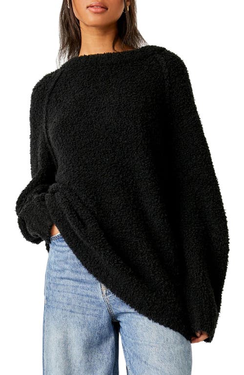 Free People Teddy Sweater Tunic in Black